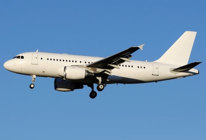 Airbus 319 charter aircraft