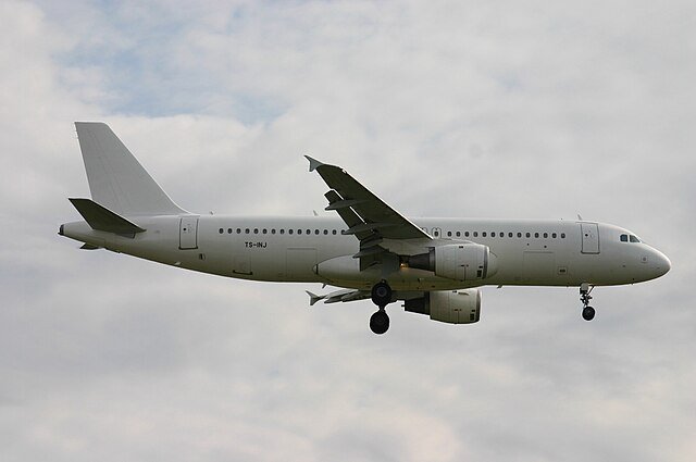 Airbus 320 charter aircraft